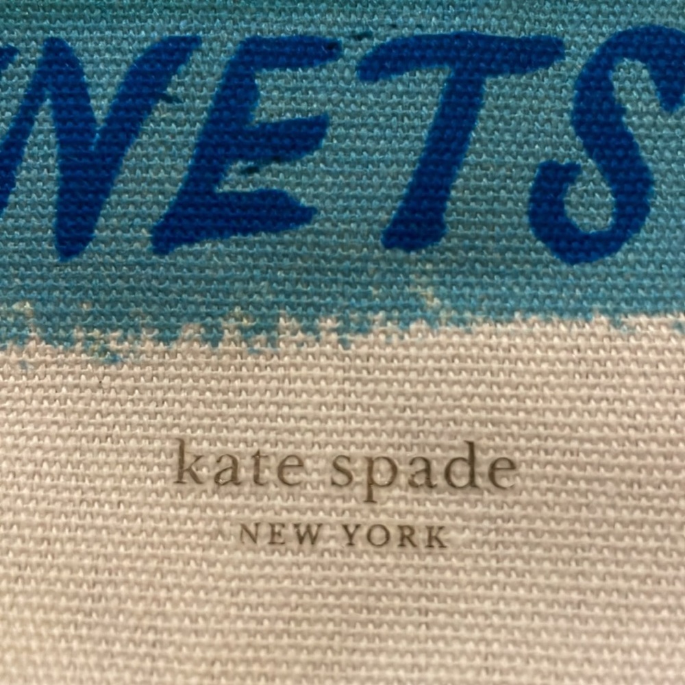 NWT Kate Spade Canvas Bookshelf Book Tote bag - Picture 2 of 3